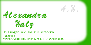 alexandra walz business card